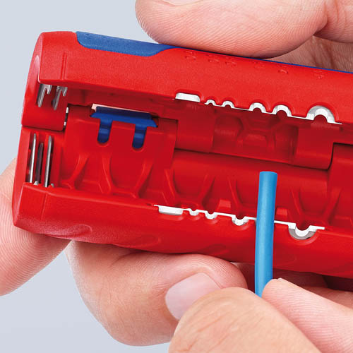 Knipex Wellenrohrschneider TwistCut mit Abisoliermesser