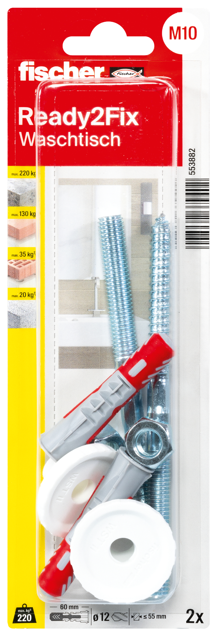 fischer Waschtischbefestigung Ready2Fix WST K