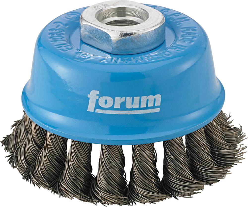 Forum Topfbürste Stahldraht gehärtet M14 65 x 0,50 mm gezopft