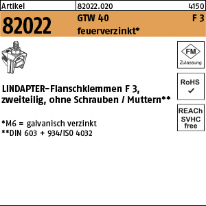 Lindapter Flanschklemme Typ F3 Temperguss feuerverzinkt M16