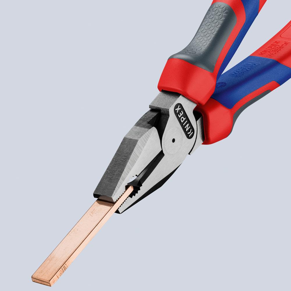 Knipex Kraft-Kombinationszange poliert mit Mehrkomponenten-Griffen 200mm