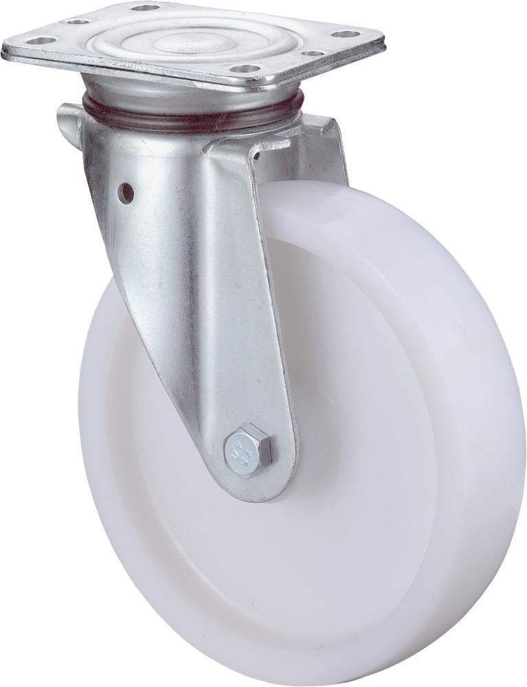 BS Rollen Lenkrolle 150mm N100.B10 Platte Kunststoff weiß Rollenlager N100.B10.151