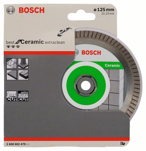 Bosch Diamanttrennscheibe Best Ceramic Extra Clean Turbo 125x22,23x1,4x7mm