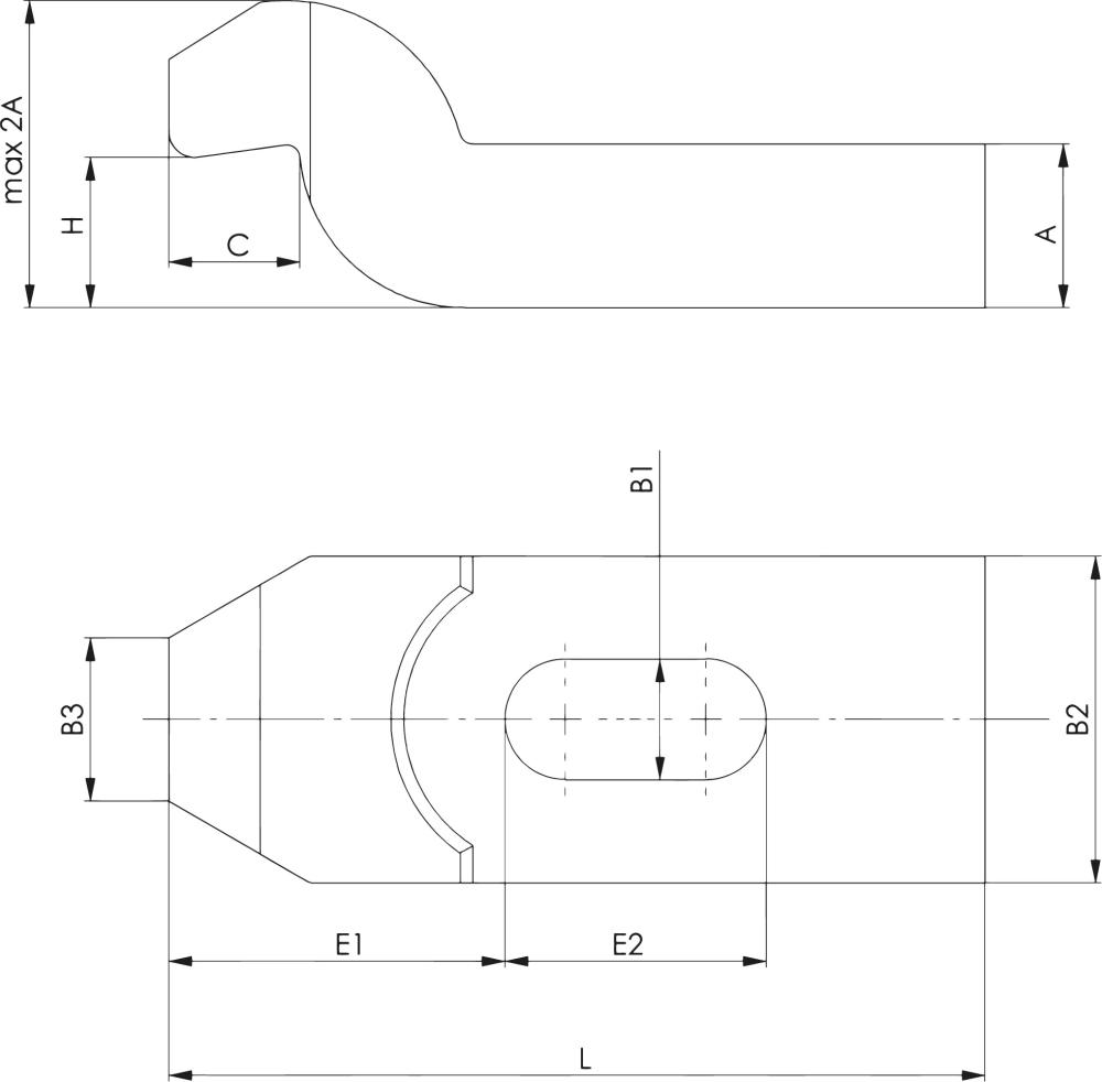 AMF Spanneisen DIN6316 14 x 125mm