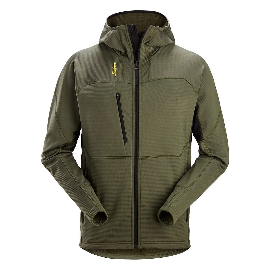 Snickers Thermo Body Mapping Hoodie khakigrün Gr. XS
