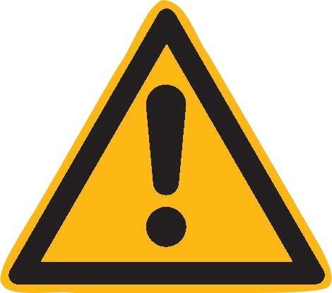Warnschild Folie SL 25 mm Warnung vor einer Gefahrenstelle 44 Stk.pro Bogen