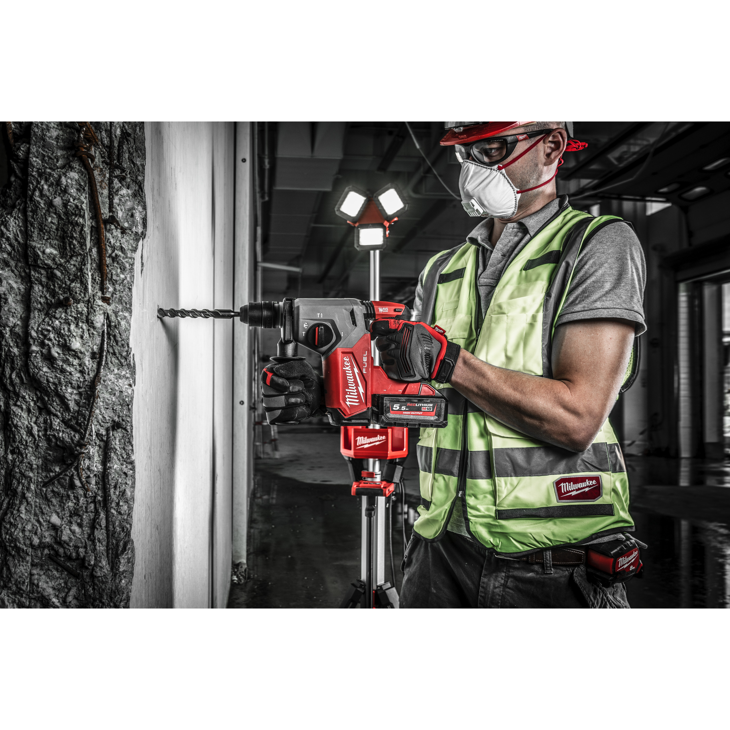 Milwaukee Akku-Bohrhammer 18 V M18FHX-0X solo