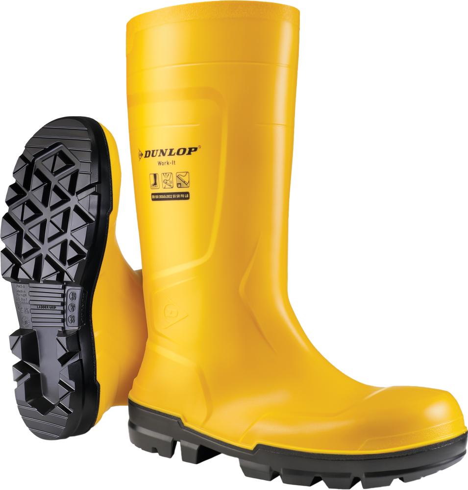 Stiefel WORK-IT YELLOW PVC SR LO LG S5 Gr.50 DUNLOP