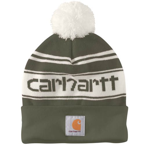 CARHARTT KNIT CUFFED LOGO BEANIE Mütze waldgrün