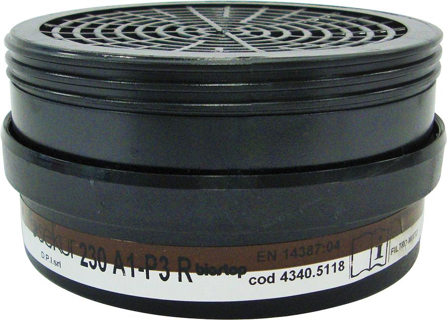 Ekastu Safety Filter 230, A1-P3R D für Polimaske 230 (2 Stück)