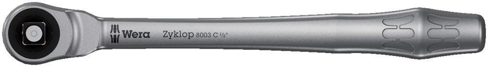 Wera Durchsteck-Knarre ZYKLOP metal push 1/2"