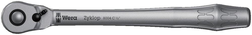 Wera 8004 C Zyklop Metal-Knarre mit Umschalthebel mit 1/2"-Antrieb, 1/2" x 281 mm