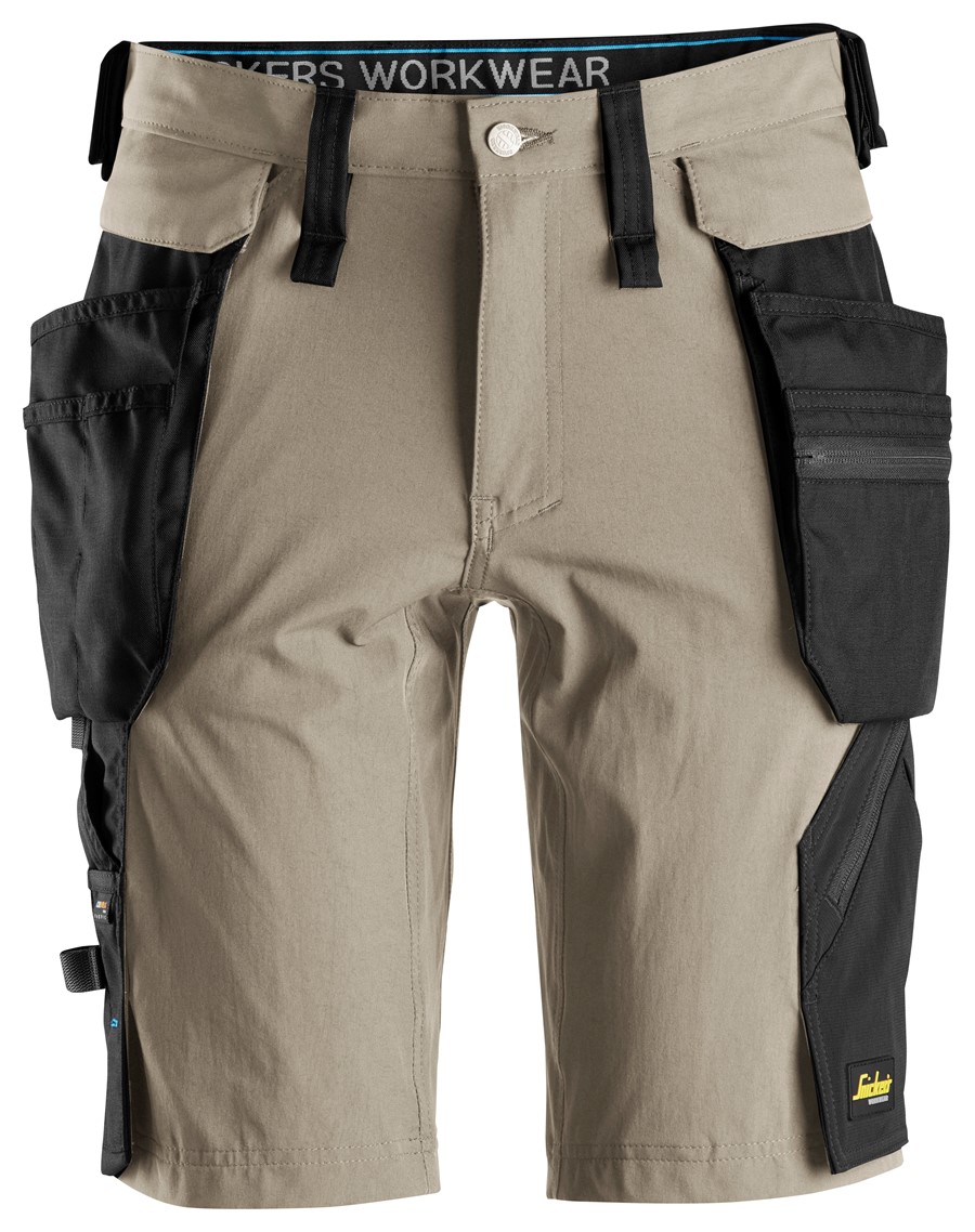 Snickers 6208 LiteWork Arbeitshose mit Holstertaschen khaki-schwarz