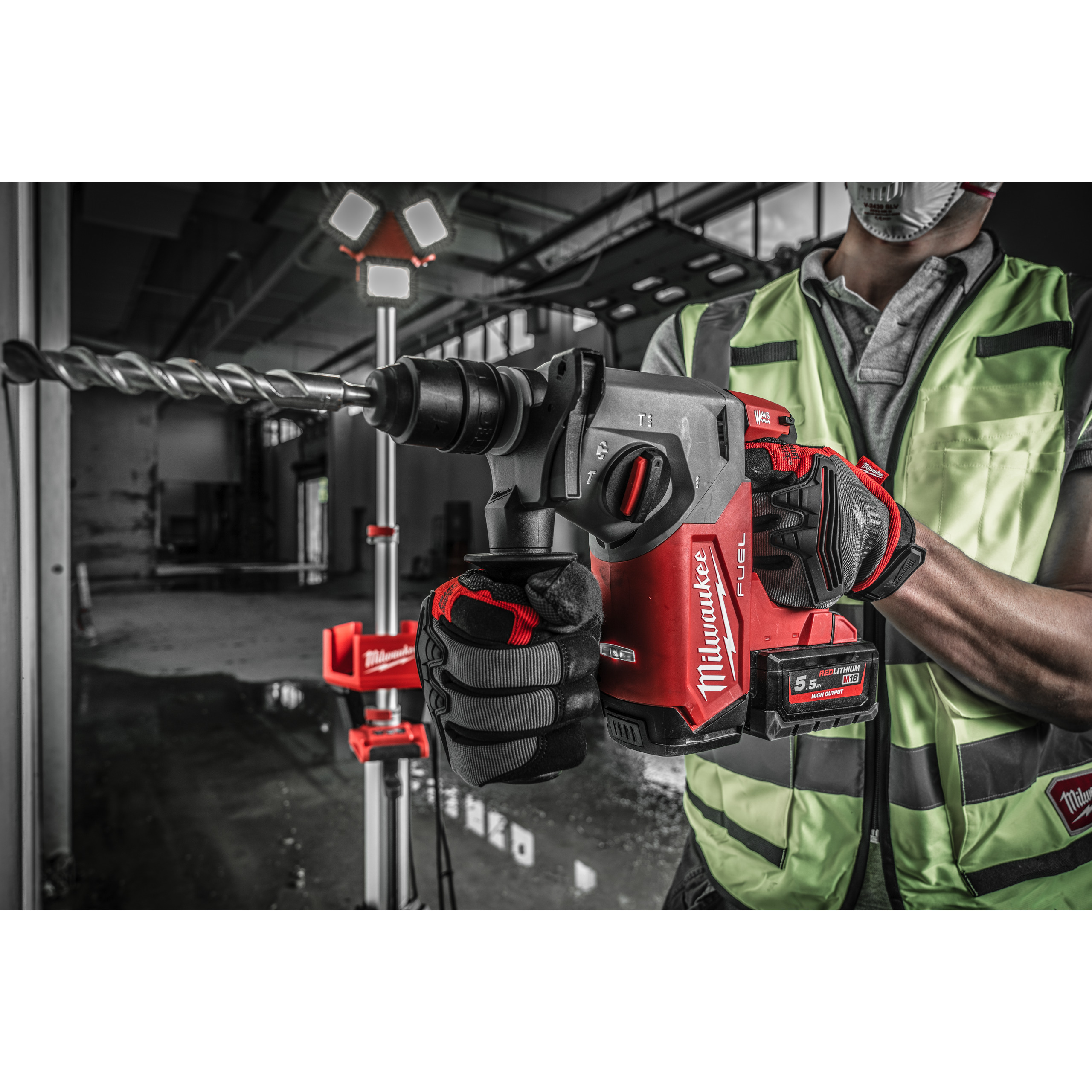 Milwaukee Akku-Bohrhammer 18 V M18FHX-0X solo