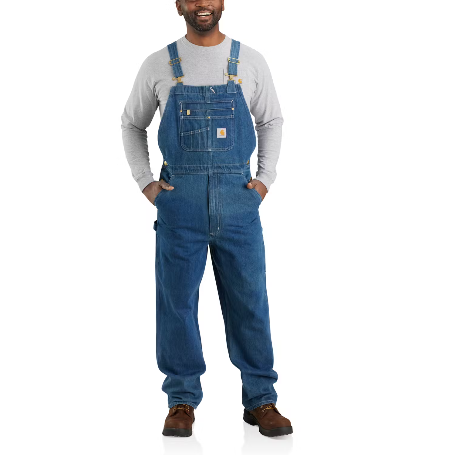CARHARTT Loose Fit Denim Latzhose DARKSTONE, W30/L32
