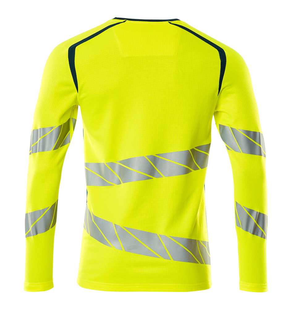 MASCOT ACCELERATE SAFE T-Shirt, Langarm hi-vis gelb/dunkelpetroleum 5XL