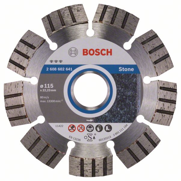 Bosch Diamanttrennscheibe Best Stone 115x22,23x2,2x12 mm