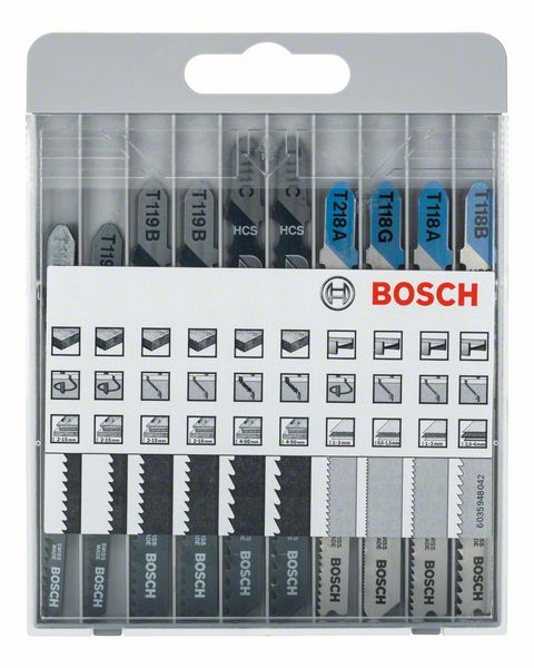 Bosch Stichsägeblatt Set Basic Wood+Metal 10-tlg