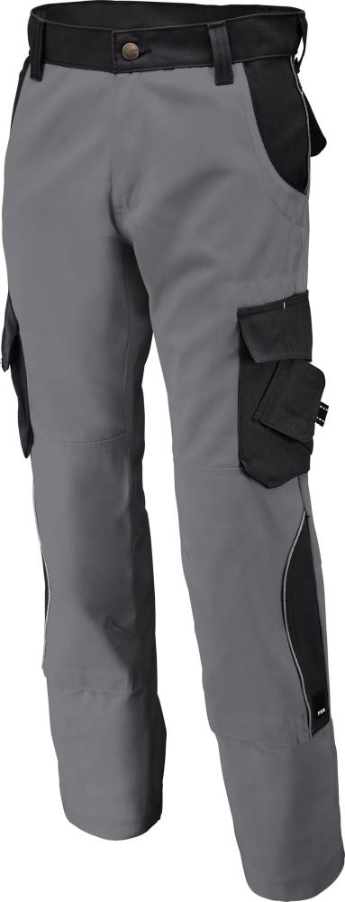FHB Arbeitshose Bruno, 300 g/qm,Gr. 50, grau/schwarz