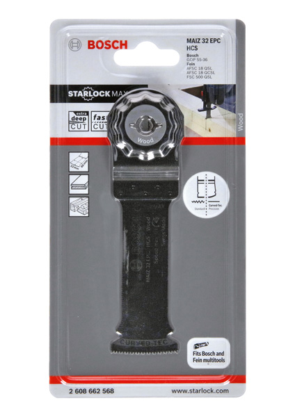 Bosch HCS Tauchsägeblatt MAIZ 32 EPC Wood, 80 x 32 mm, 1er-Pack