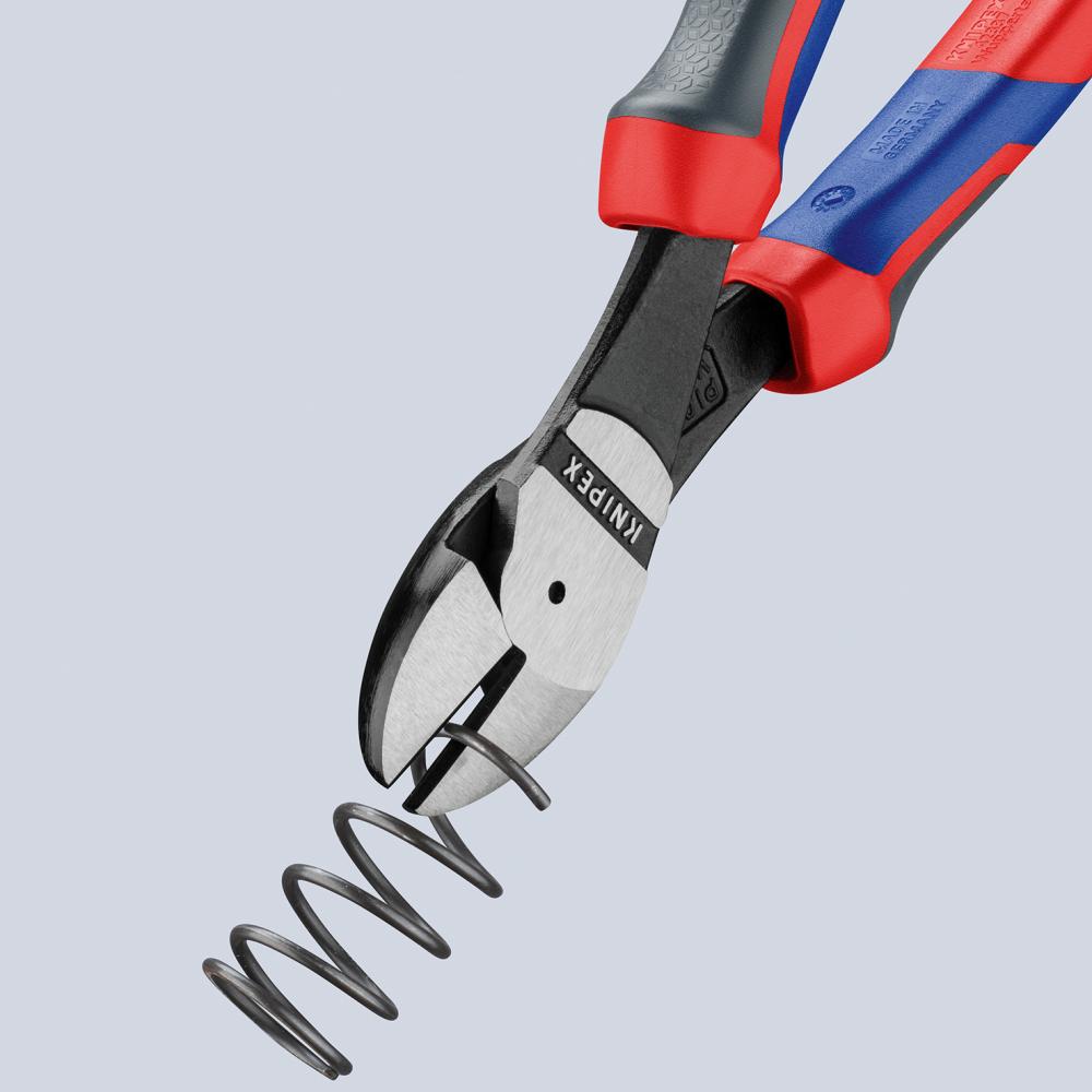 Knipex Kraft-Seitenschneider poliert mit Mehrkomponenten-Griffen 200mm