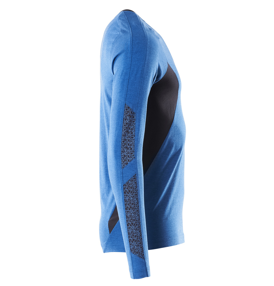 MASCOT ACCELERATE T-Shirt, Langarm azurblau/schwarzblau XXL