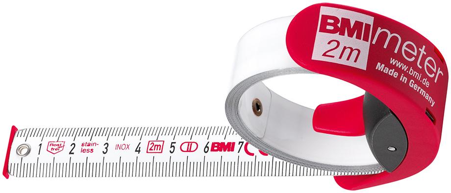 BMI Taschenbandmaßmeter 2m x 16mm weiß