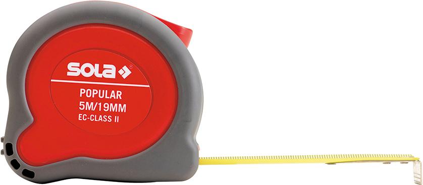 Sola Taschenbandmaß Popular 3m x 13mm gelb