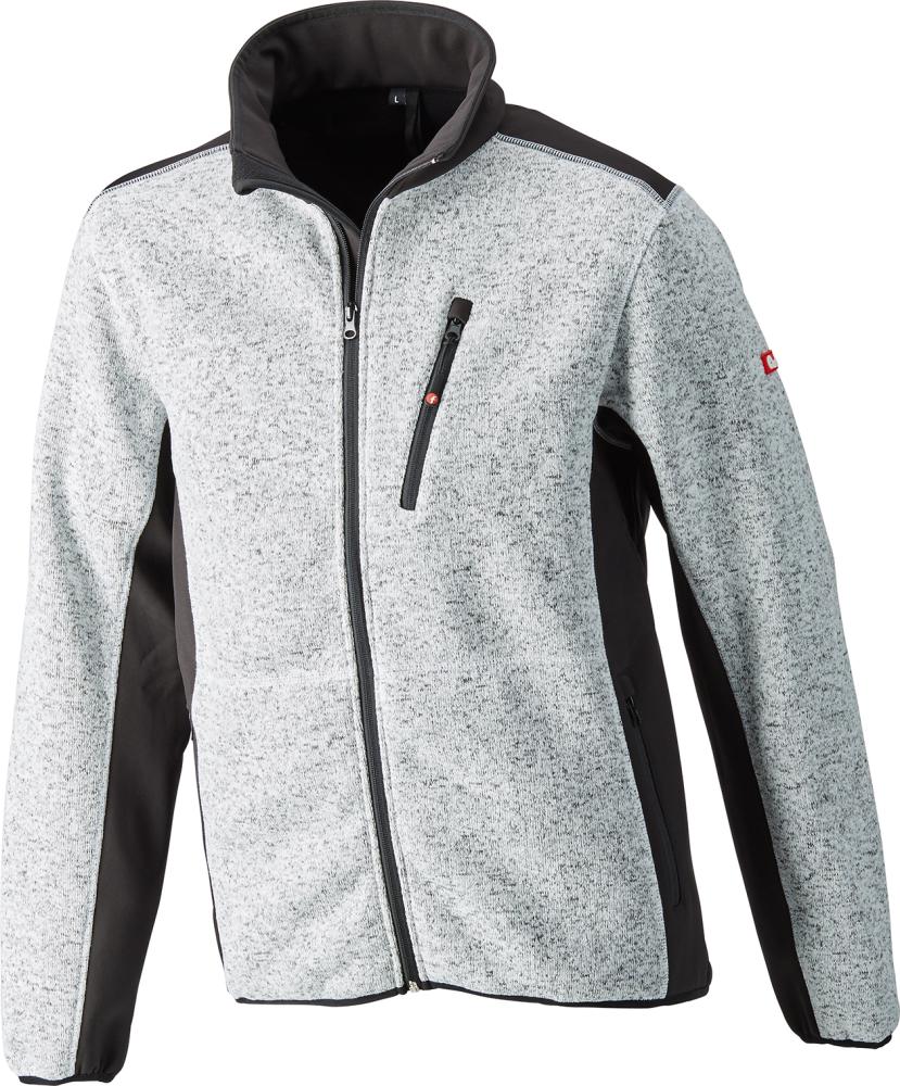 Fortis Strickjacke Softshelljacke Gr.S,hellgrau-schwarz