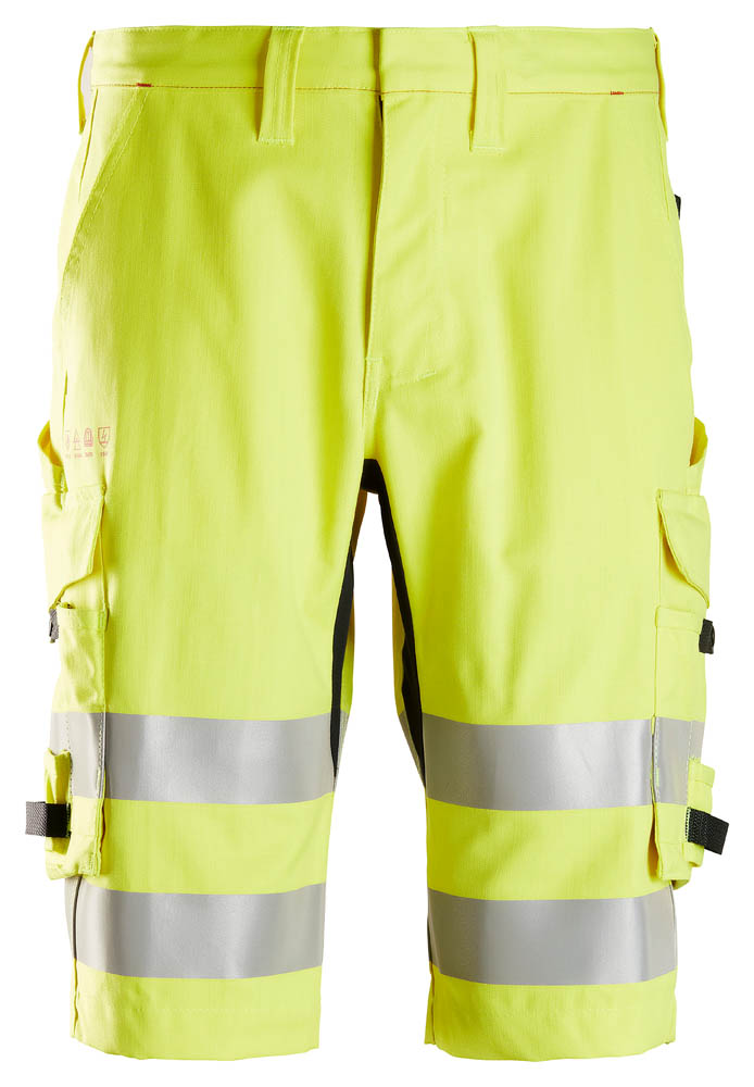 Snickers 6160 ProtecWork Hi-Vis Arbeitsshorts, Kl. 1 signalgelb