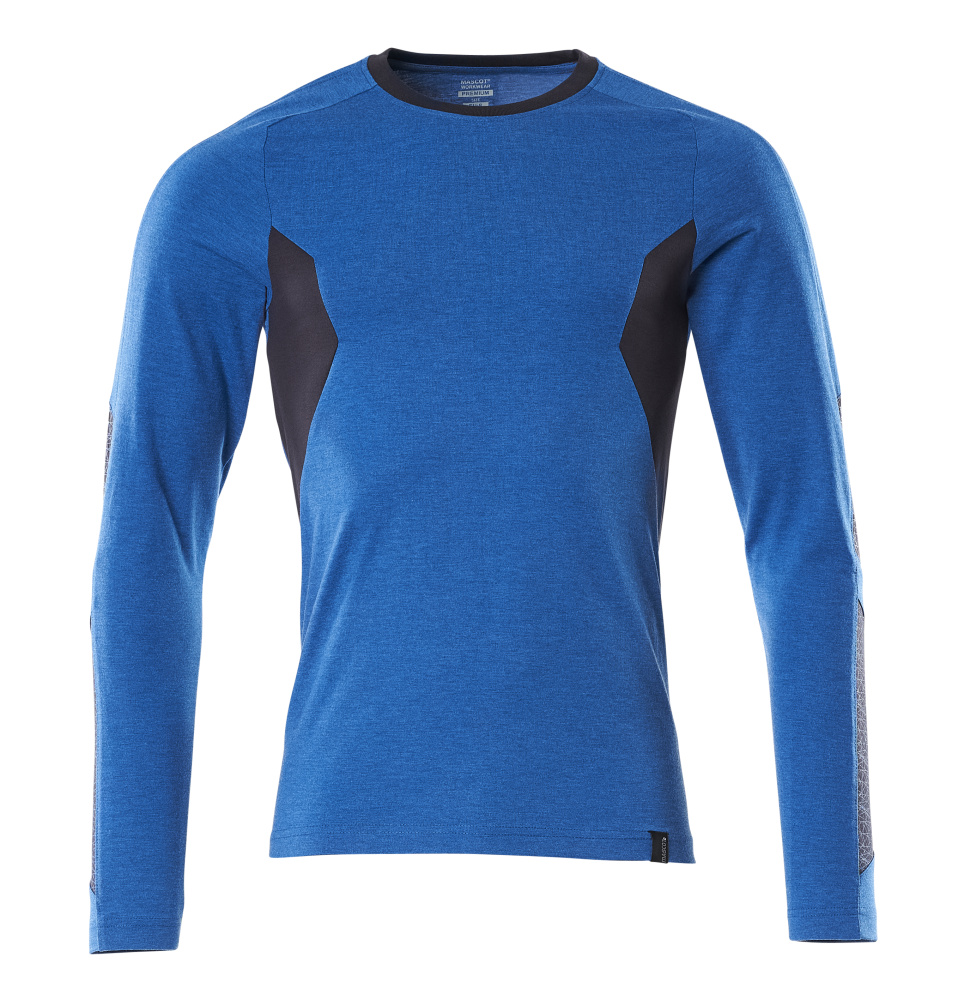 MASCOT ACCELERATE T-Shirt, Langarm azurblau/schwarzblau XXL