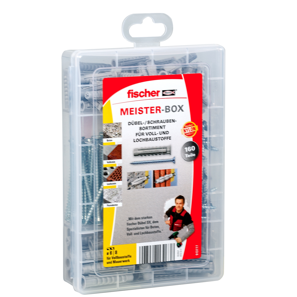 fischer Meister-Box Spreizdübel SX Plus + Schraube (160 Teile)