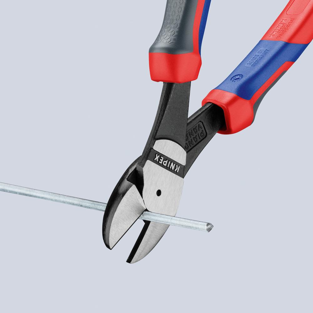 Knipex Kraft-Seitenschneider poliert mit Mehrkomponenten-Griffen 200mm