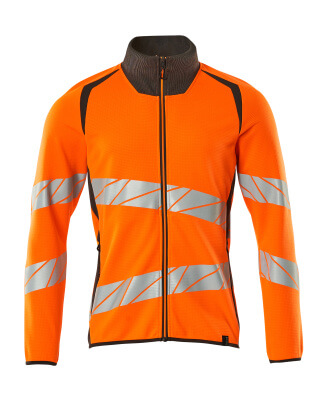 MASCOT ACCELERATE SAFE Sweatshirt mit Reißverschluss,modern Fit hi-vis orange/grau
