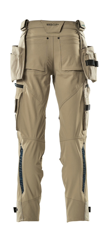 MASCOT ADVANCED Hose mit Hängetaschen hellkhaki 50 kurz