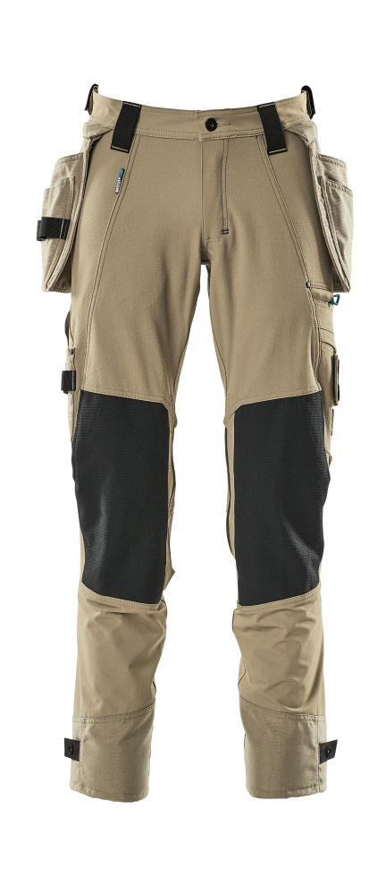 MASCOT ADVANCED Hose mit Hängetaschen hellkhaki 50 kurz