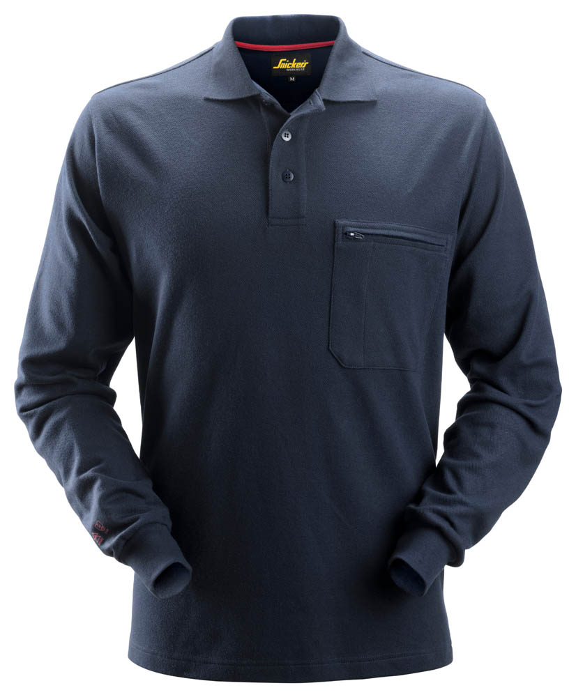 Snickers 2660 ProtecWork Langarm Poloshirt blau