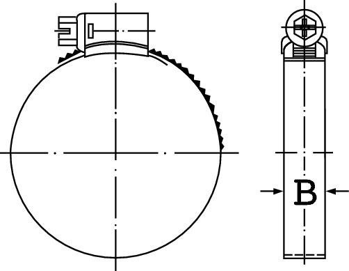 Schlauchschelle DIN3017 W1 12mm 40-60mm IDEAL-Schlemper