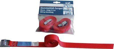 Klemmschlosszurrgurt 250 kg L2,5m B25mm VE2