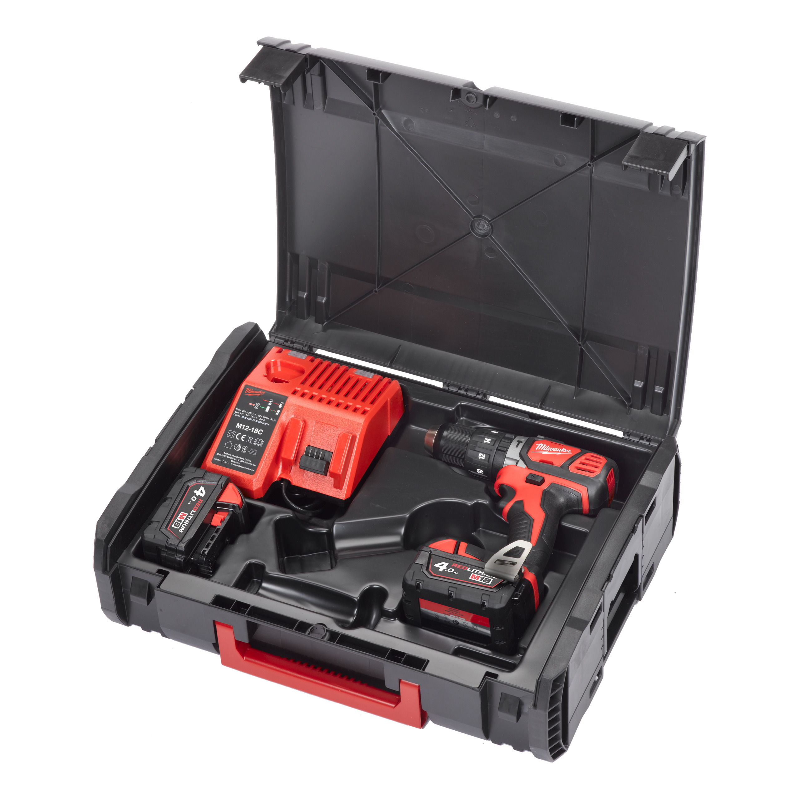 Milwaukee Akku-Schlagbohrschrauber M18 BPD/4.0 Ah + HD Box
