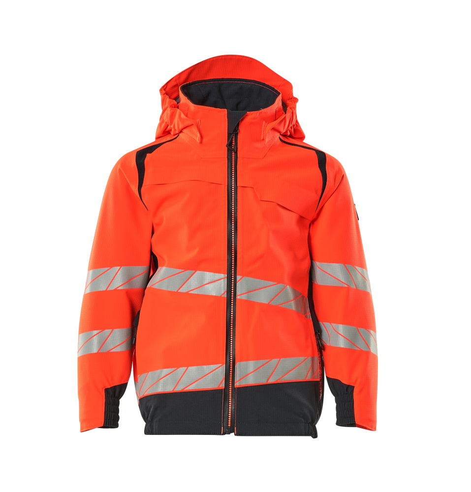 MASCOT ACCELERATE SAFE Hard Shell Jacke für Kinder hi-vis rot/schwarzblau 164