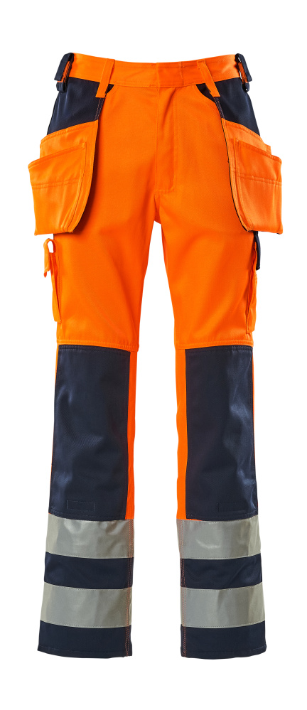 MASCOT Almas SAFE COMPETE Hose mit Hängetaschen hi-vis orange/marine 44