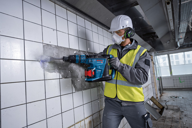Bosch Akku-Bohrhammer BITURBO mit SDS max GBH 18V-40 C, mit XL-BOXX