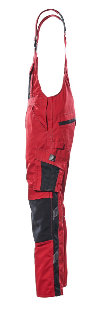 MASCOT Augsburg UNIQUE Latzhose mit Knietaschen rot/schwarz 68