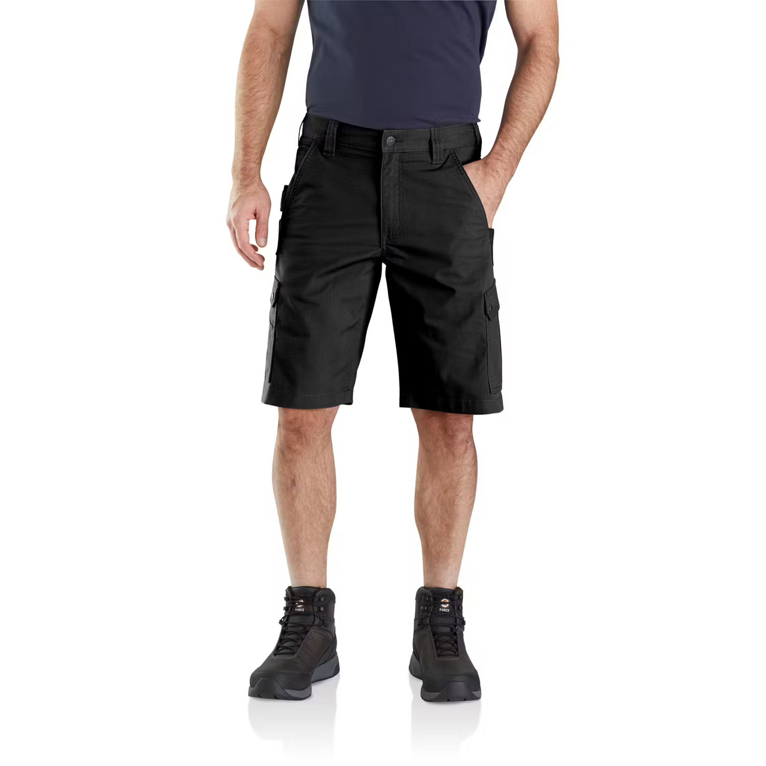 CARHARTT Relaxed Fit Stretch Ripstop Cargoshorts BLACK, W40