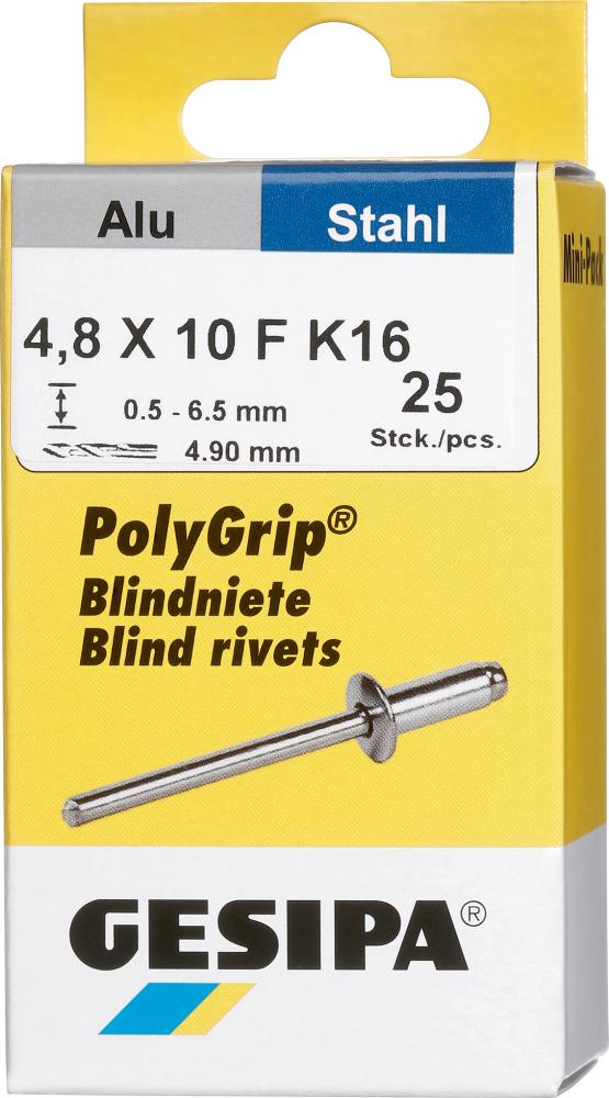Gesipa Mini-Pack PolyGrip Alu/Stahl 4,8 x 10 K 16