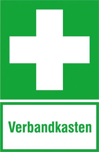 Hinweisschild Folie B200xH300 mm Verbandkasten langnachleuchtend