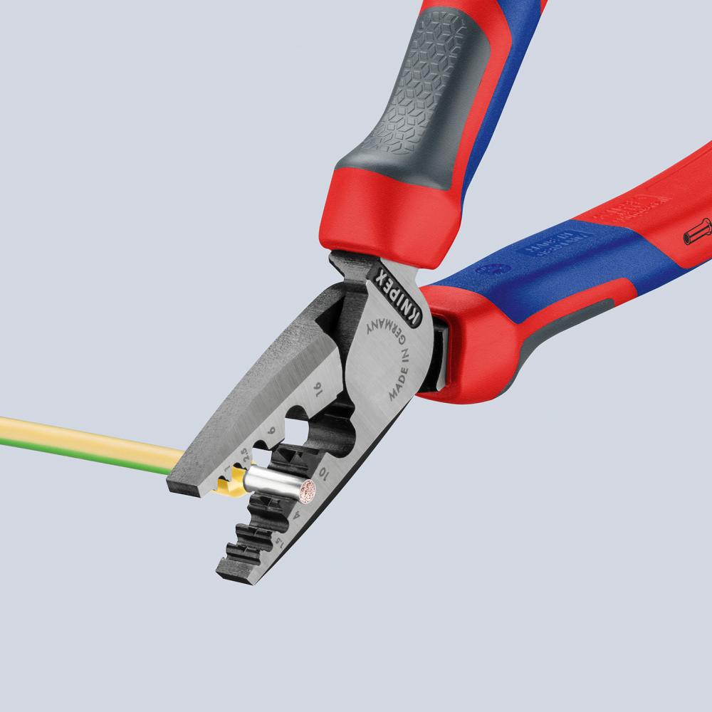Knipex Aderendhülsenzange mit Mehrkomponenten-Griffen 180mm qmm