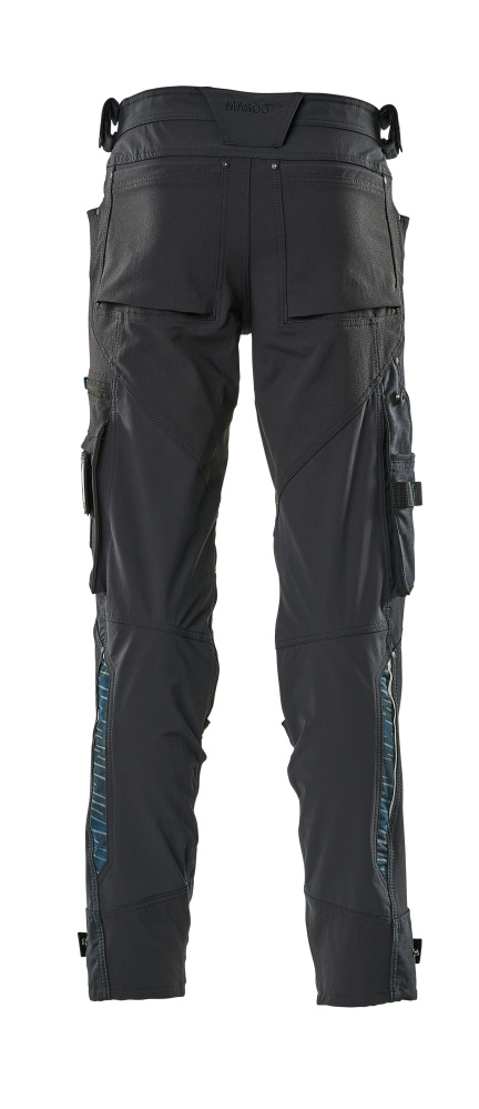 MASCOT ADVANCED Hose mit Knietaschen schwarzblau 42 kurz