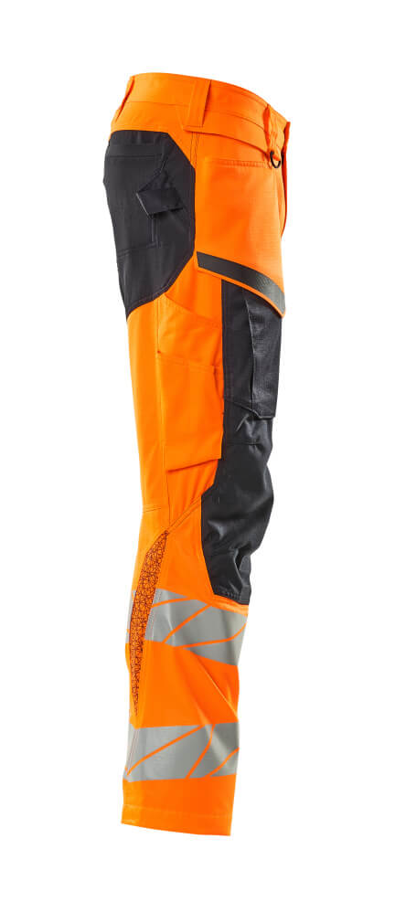 MASCOT ACCELERATE SAFE Hose mit Knietaschen hi-vis orange/schwarzblau 58 lang